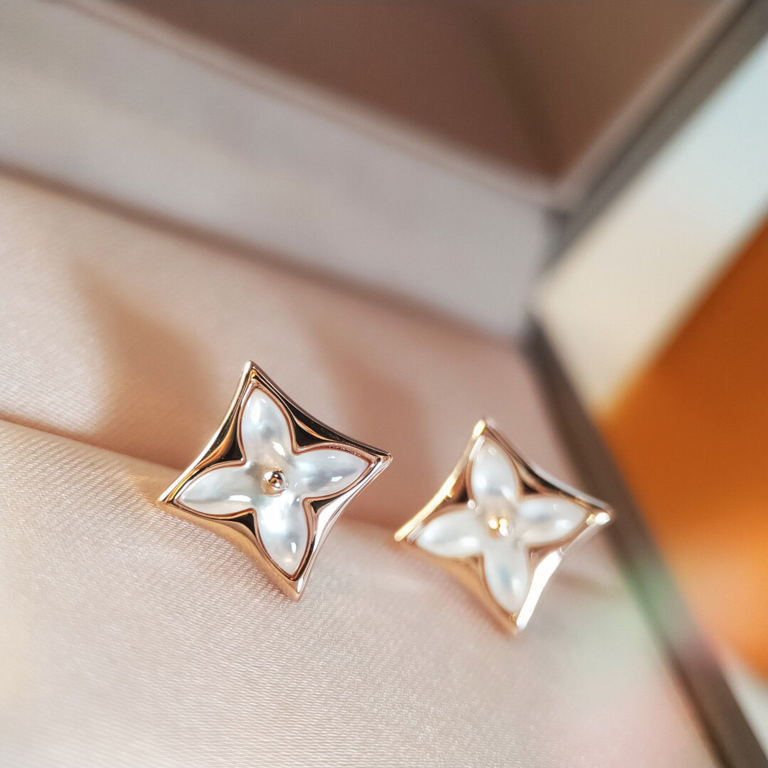 [Limara]STAR MOP ROSE GOLD EARRINGS