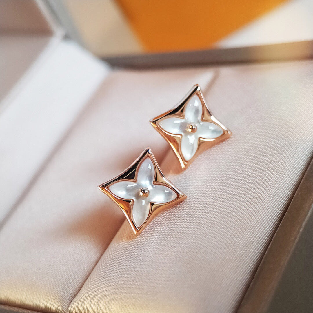 [Limara]STAR MOP ROSE GOLD EARRINGS
