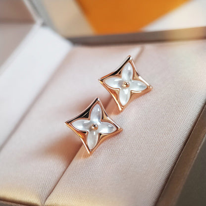 [Limara]STAR MOP ROSE GOLD EARRINGS