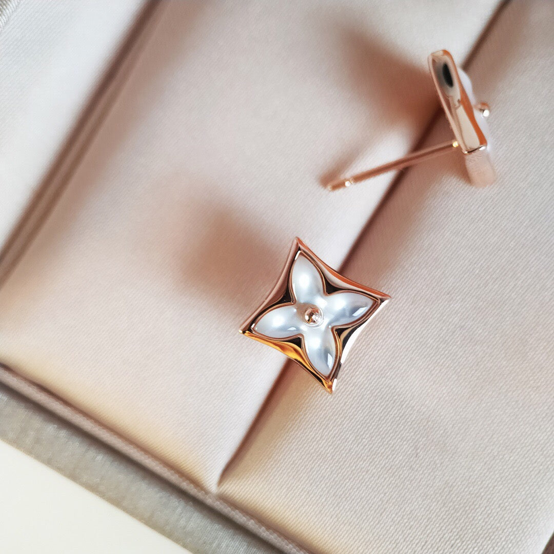 [Limara]STAR MOP ROSE GOLD EARRINGS
