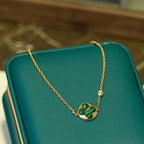 [Limara]SUN MALACHITE 1 DIAMOND ROSE GOLD BRACELET