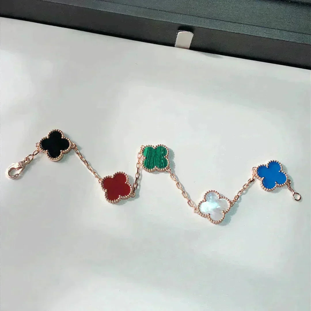 [Limara]CLOVER 5 MOTIFS MULTICOLOR BRACELET