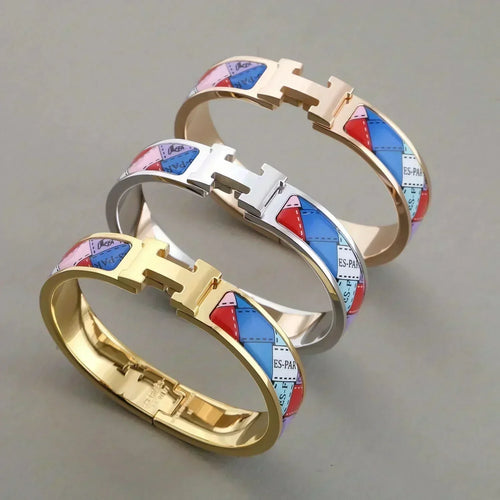 [Limara]H BRACELET DOTTED BORDER 12MM