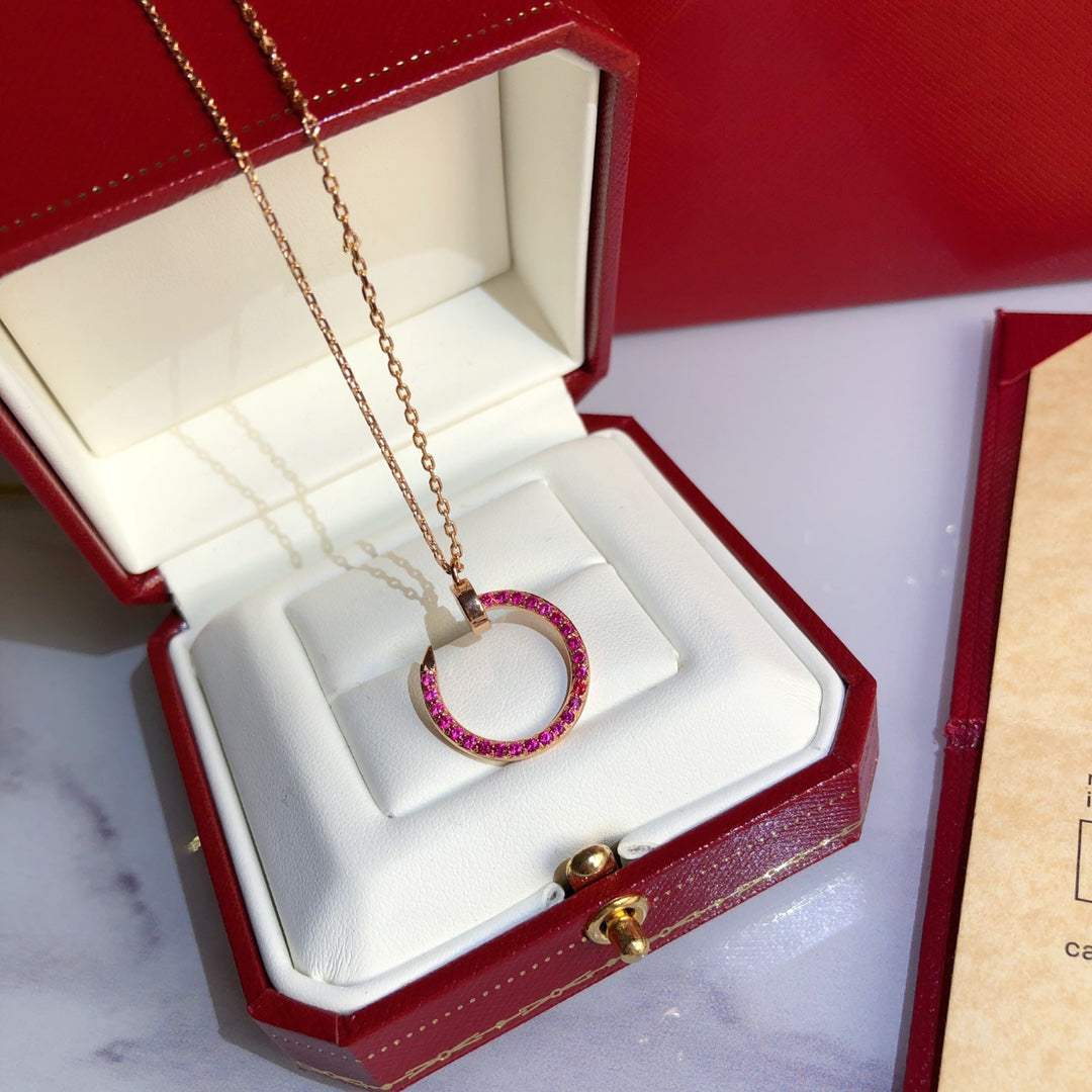 [Limara] JUSTE NECKLACE RED FULL DIAMONDS