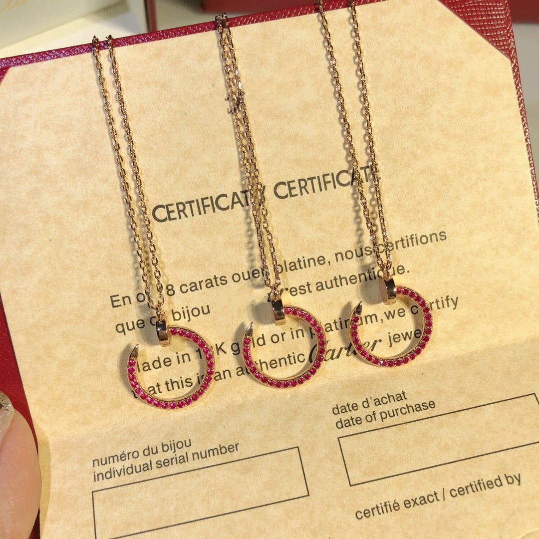 [Limara] JUSTE NECKLACE RED FULL DIAMONDS