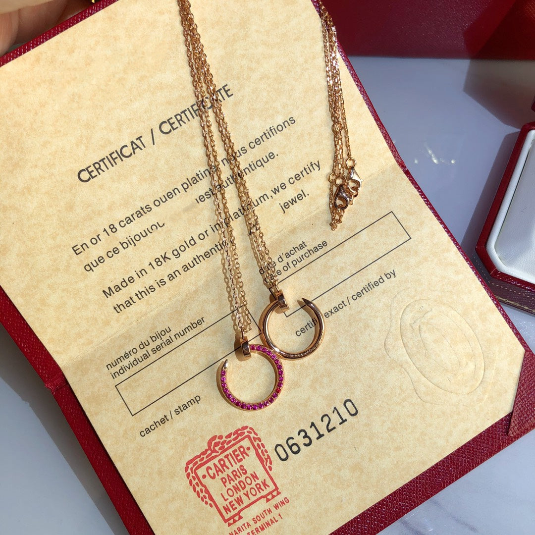 [Limara] JUSTE NECKLACE RED FULL DIAMONDS
