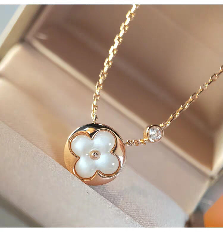 [Limara]SUN MOP GOLD 1 DIAMOND NECKLACE