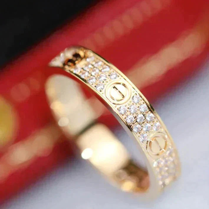 [Limara] LOVE RING 4.0MM DIAMOND PAVED