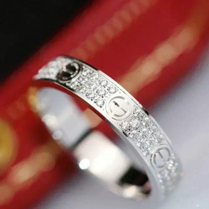 [Limara] LOVE RING 4.0MM DIAMOND PAVED