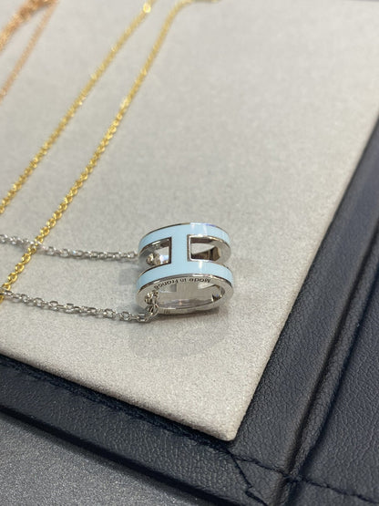 [Limara]POP H LIGHT BLUE NECKLACE