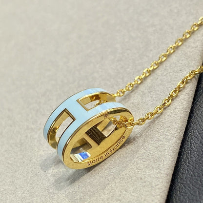[Limara]POP H LIGHT BLUE NECKLACE