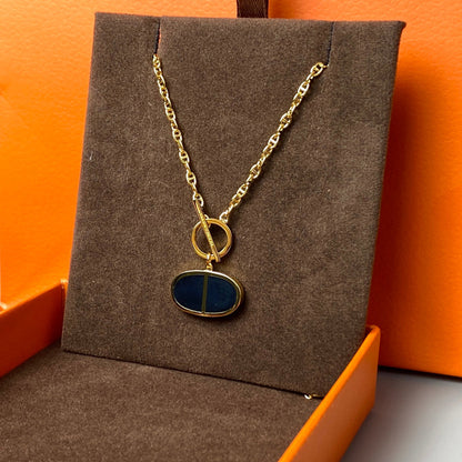 [Limara]CHAINE VERSO BLACK CERAMIC NECKLACE
