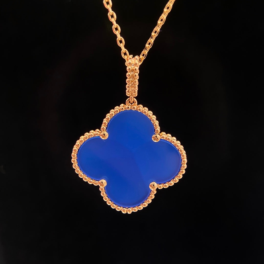 [Limara]CLOVER 25MM NECKLACE TURQUOISE ROSE GOLD