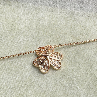 [Limara]PAVÉ DIAMOND FLOWER CHARM NECKLACE