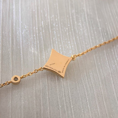 [Limara]COLOR STAR CARNELIAN ROSE GOLD DIAMOND BRACELET