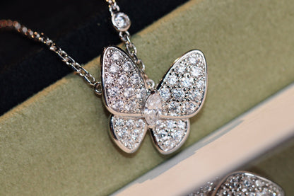 [Limara]BUTTERFLY DIAMOND CHARM NECKLACE