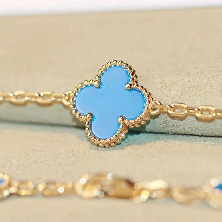 [Limara]CLOVER 20 MOTIFS TURQUOISE GOLD