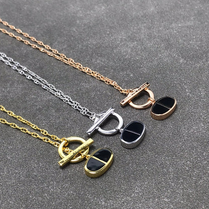 [Limara]CHAINE VERSO BLACK CERAMIC  NECKLACE