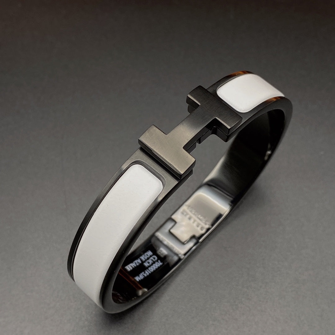 [Limara]H BRACELET 12MM BLACK WHITE CERAMIC