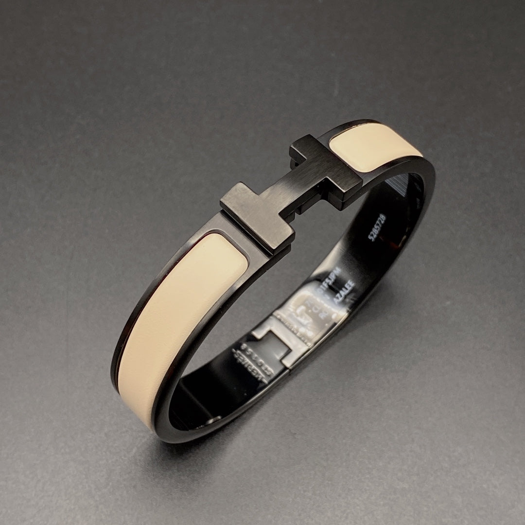 [Limara]H BRACELET 12MM BLACK BEIGE CERAMIC