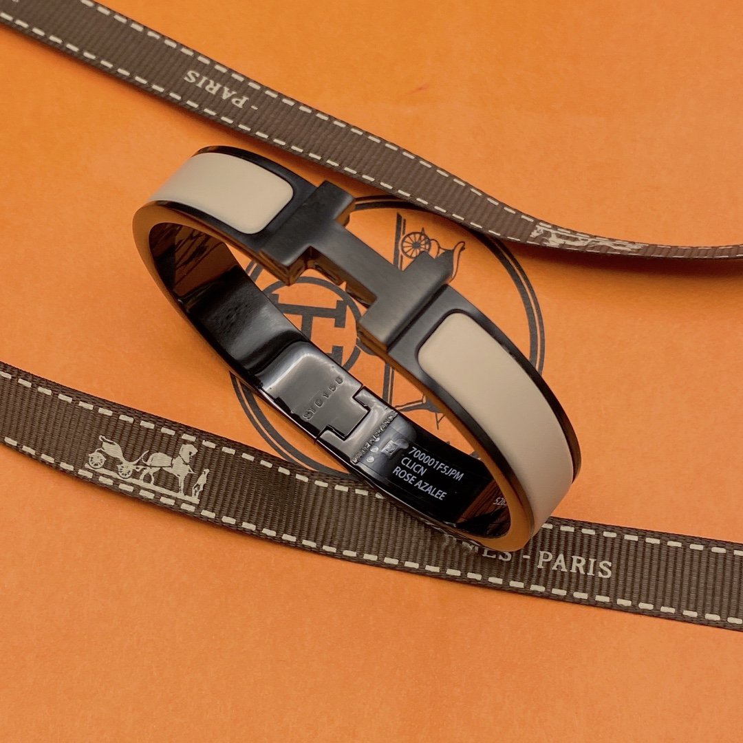[Limara]H BRACELET 12MM BLACK BEIGE CERAMIC