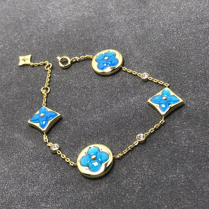 [Limara]STAR AND SUN TURQUOISE 4 MOTIFS 3 DIAMONDS