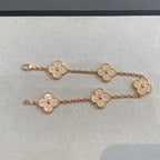 [Limara]LUCKY CLOVER 5-MOTIF BRACELET - FULL-DIAMOND