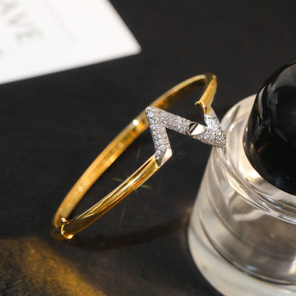 [Limara]VOLTE UPSITE DOWN GOLD DIAMOND BRACELET