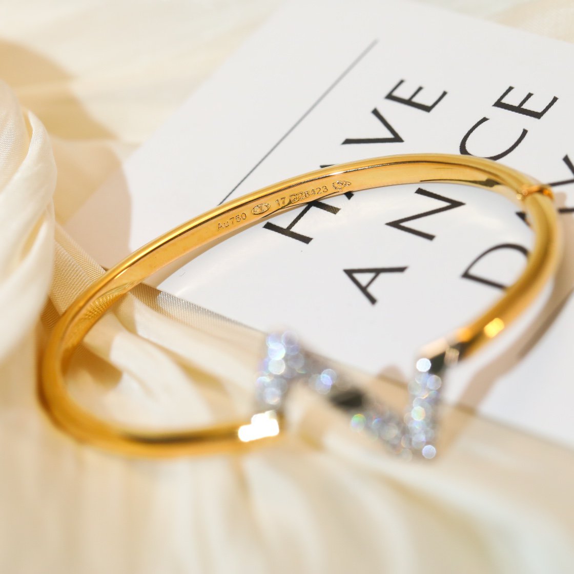 [Limara]VOLTE UPSITE DOWN GOLD DIAMOND BRACELET