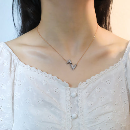 [Limara]VOLT SILVER DIAMOND PEDANT NECKLACE
