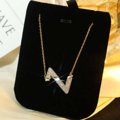 [Limara]VOLT SILVER DIAMOND PEDANT NECKLACE