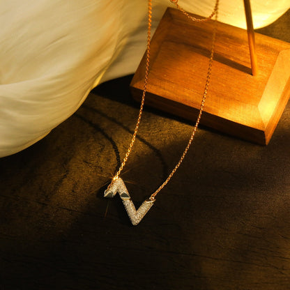 [Limara]VOLT SILVER DIAMOND PEDANT NECKLACE