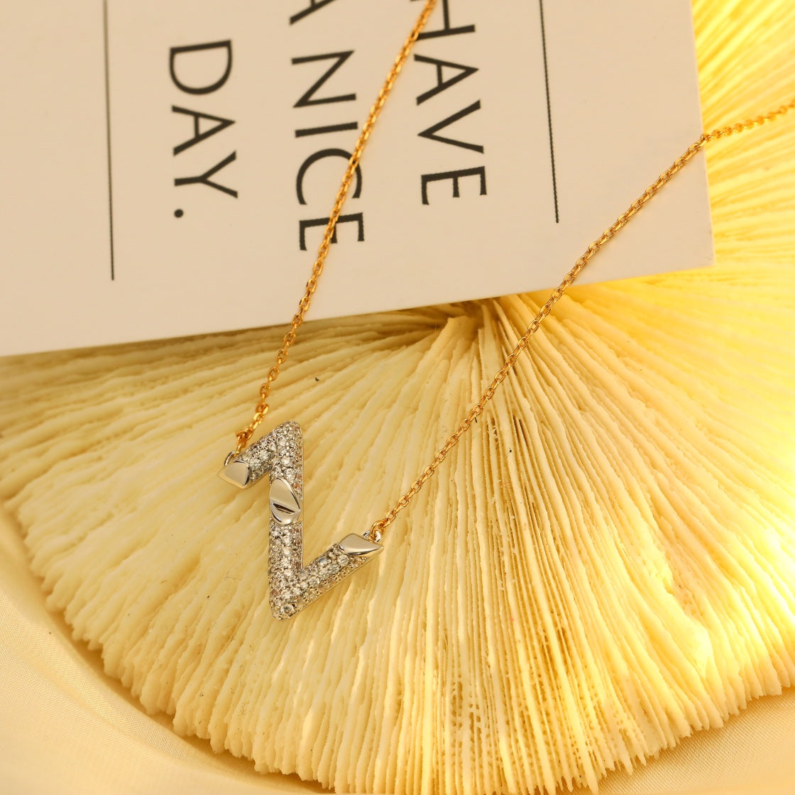 [Limara]VOLT SILVER DIAMOND PEDANT NECKLACE