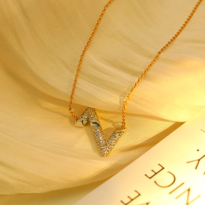[Limara]VOLT SILVER DIAMOND PEDANT NECKLACE