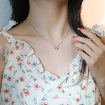 [Limara]SUN PEDANT ROSE GOLD 1 DIAMOND NECKLACE