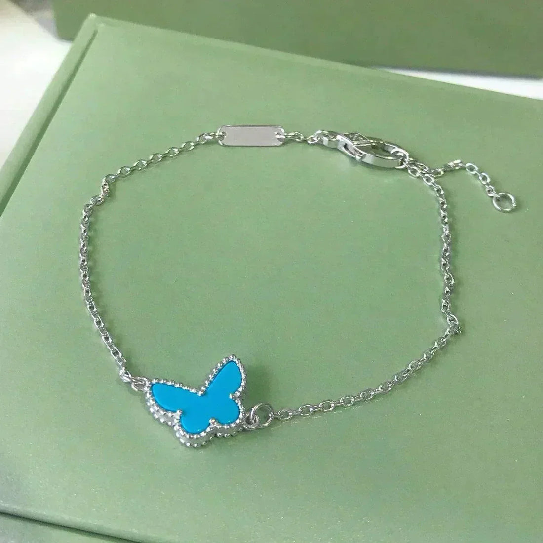 [Limara]BUTTERFLY TURQUOISE BUTTERFLY BRACELET SILVER