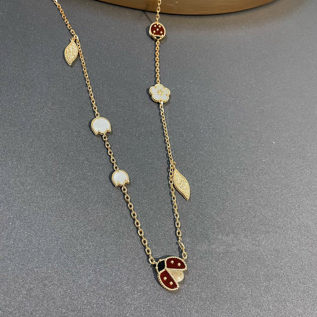 [Limara]LUCKY SPRING 15 MOTIFS GOLD NECKLACE