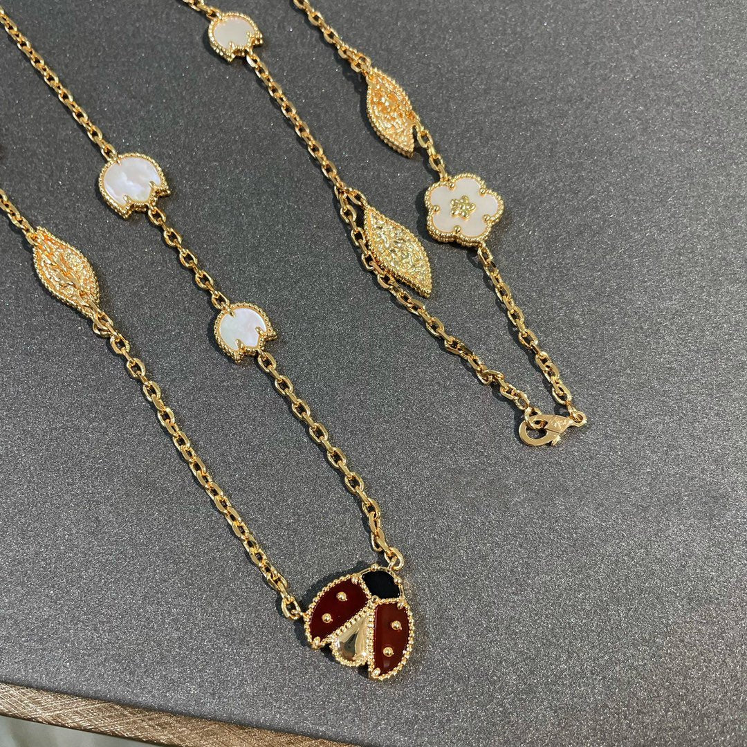 [Limara]LUCKY SPRING 15 MOTIFS GOLD NECKLACE