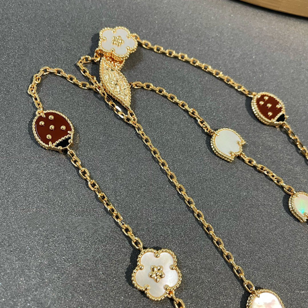 [Limara]LUCKY SPRING 15 MOTIFS GOLD NECKLACE