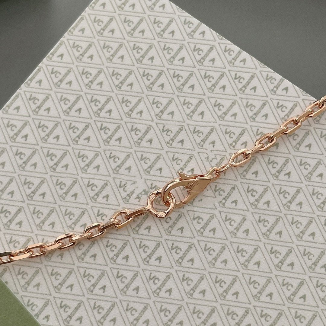 [Limara]LUCKY SPRING 15 MOTIFS ROSE GOLD NECKLACE