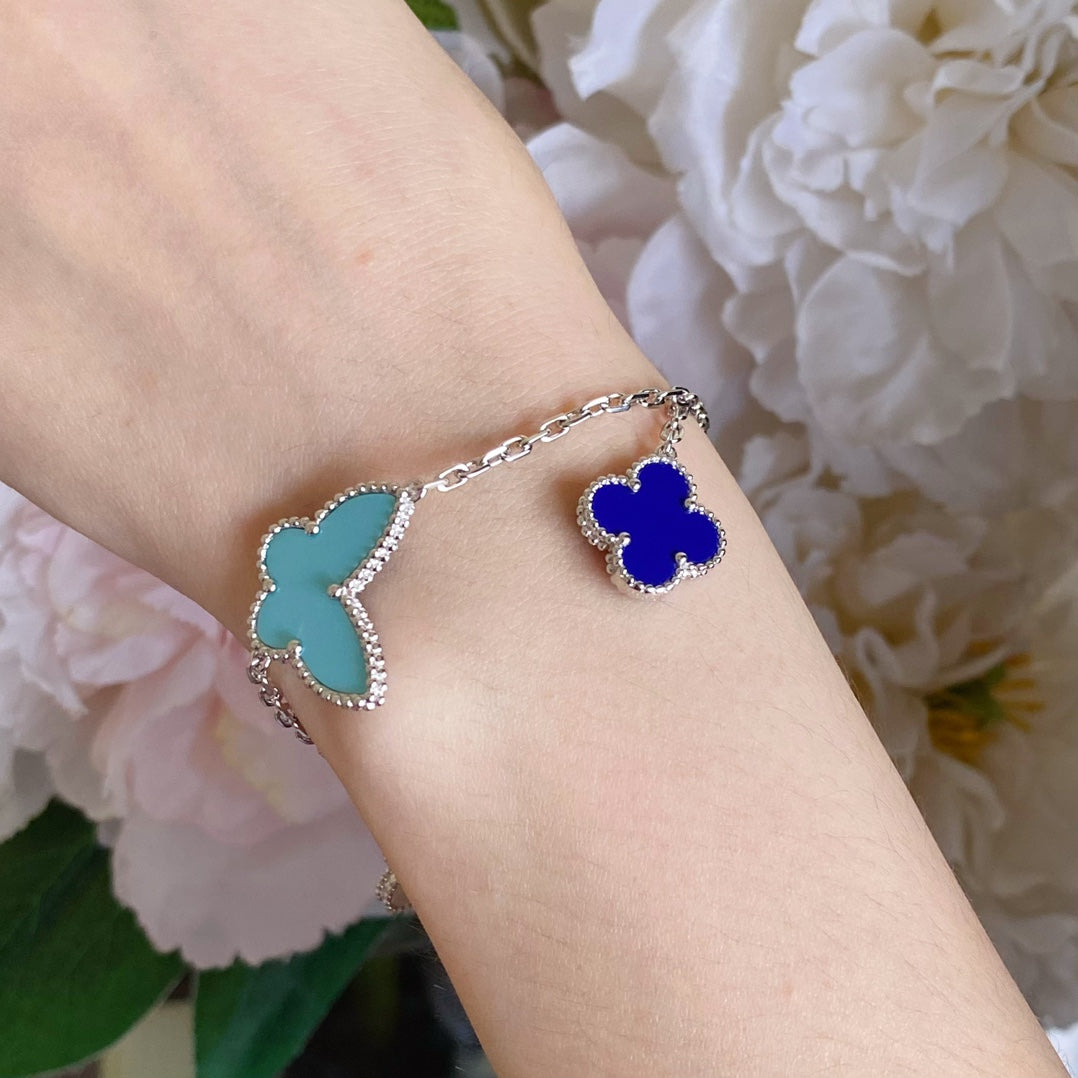 [Limara]LUCKY SPRING SILVER BRACELET 4 MOTIF