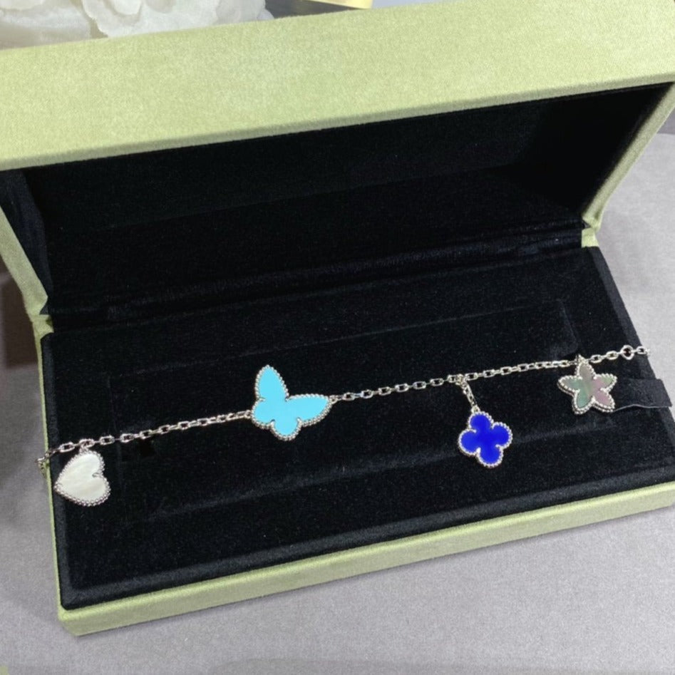 [Limara]LUCKY SPRING SILVER BRACELET 4 MOTIF