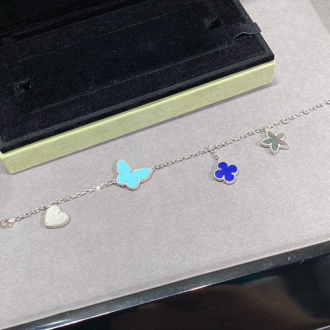 [Limara]LUCKY SPRING SILVER BRACELET 4 MOTIF