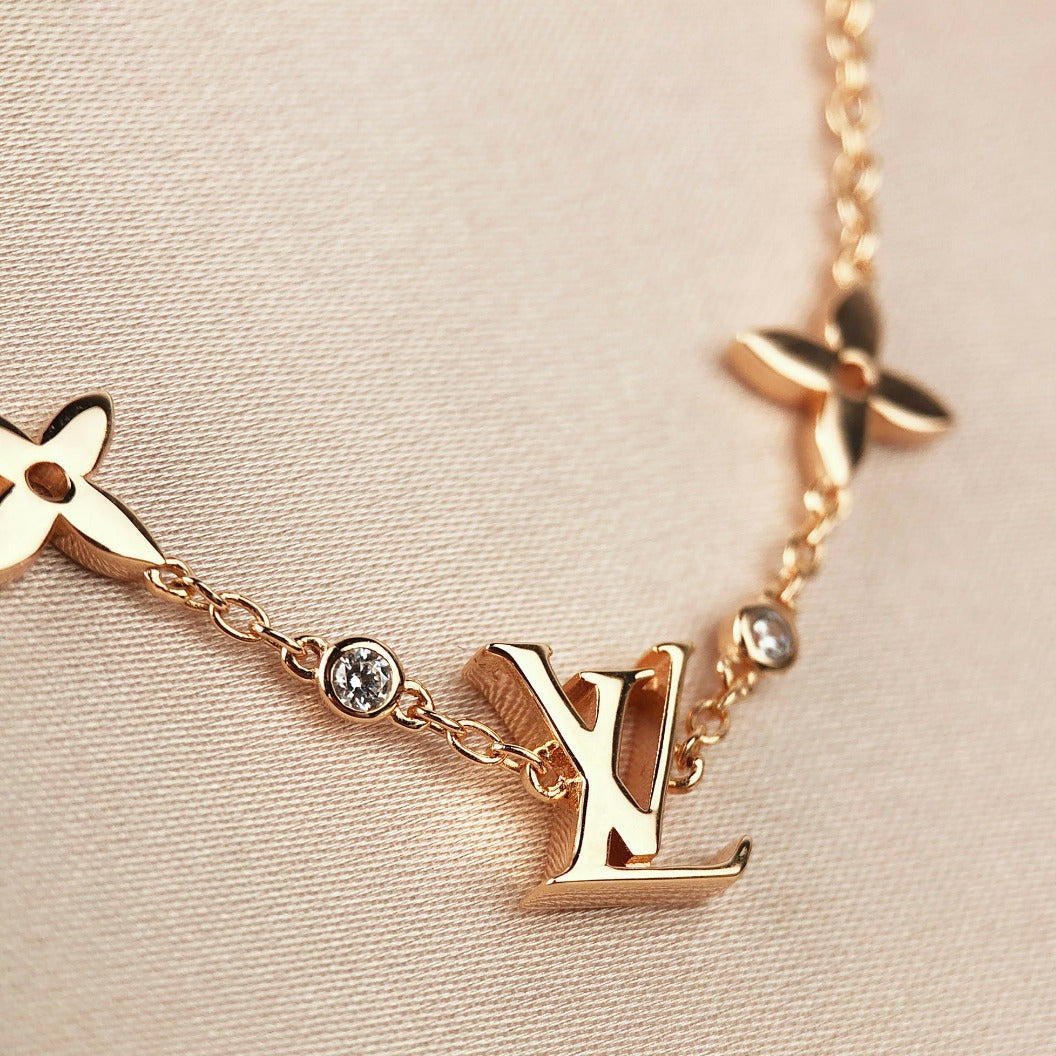[Limara]STAR AND SUN 7 MOTIFS GOLD BRACELET