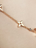 [Limara]STAR AND SUN 7 MOTIFS GOLD BRACELET