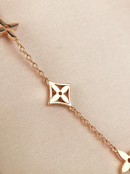 [Limara]STAR AND SUN 7 MOTIFS GOLD BRACELET