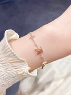 [Limara]STAR AND SUN 7 MOTIFS GOLD BRACELET