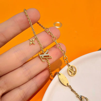 [Limara]LOGO STAR MOTIF GOLD BRACELET