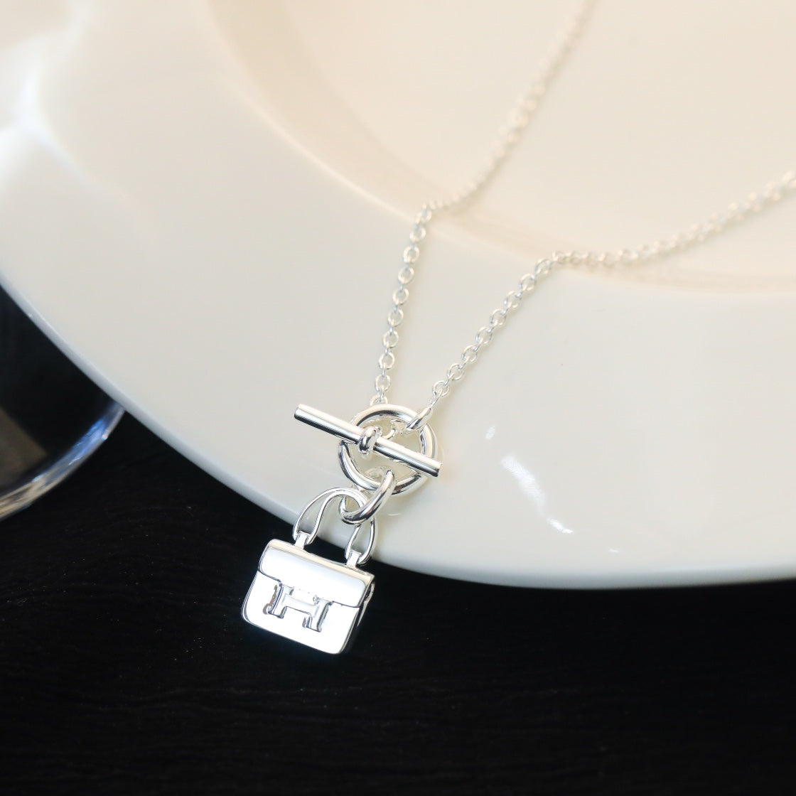 [Limara]POP H PEDANT SILVER NECKLACE