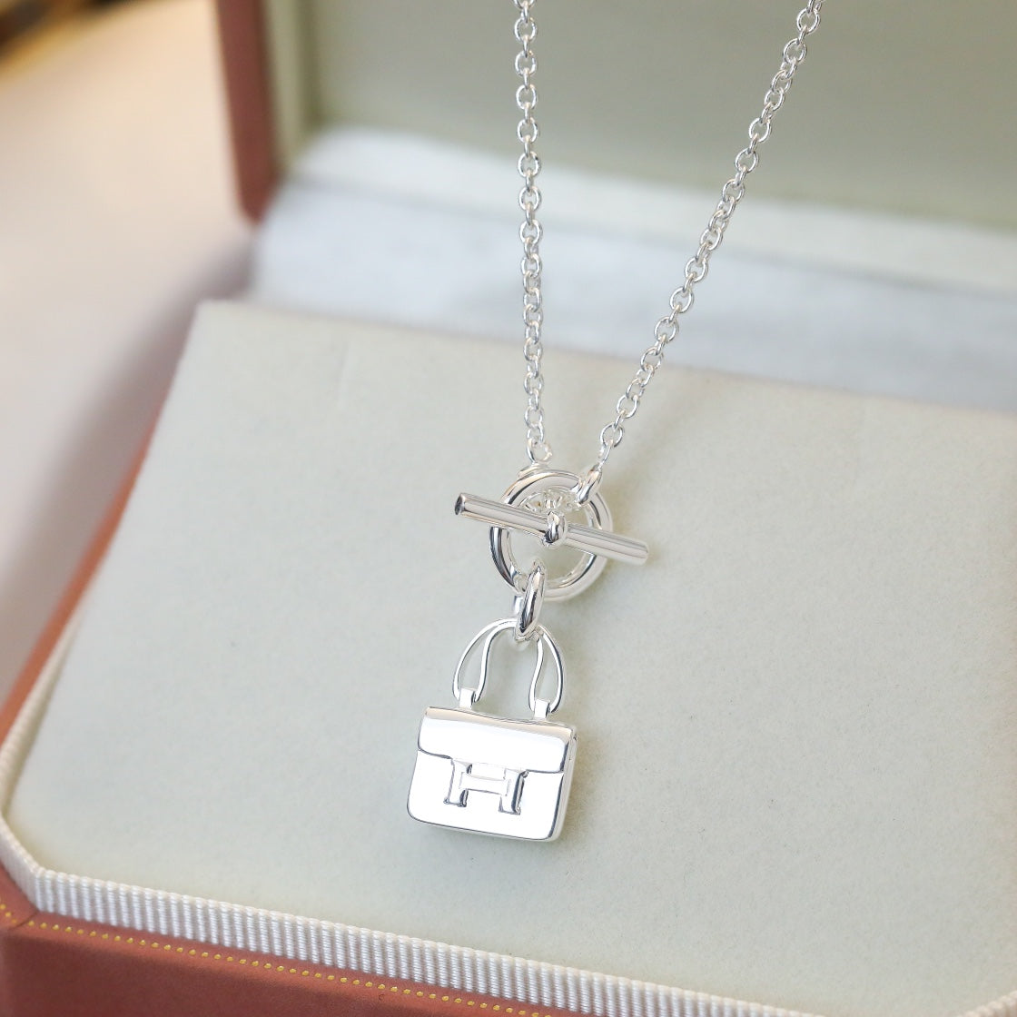[Limara]POP H PEDANT SILVER NECKLACE